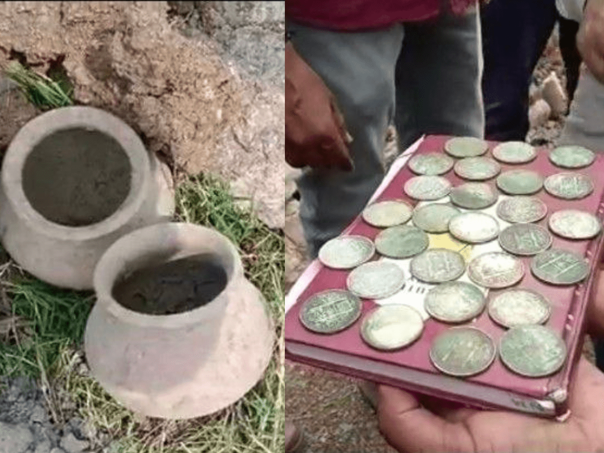 Telangana: Nizam ear silver coins found in Karimnagar