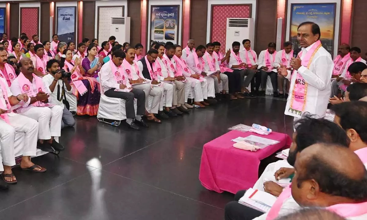 KCR hints at early elections
