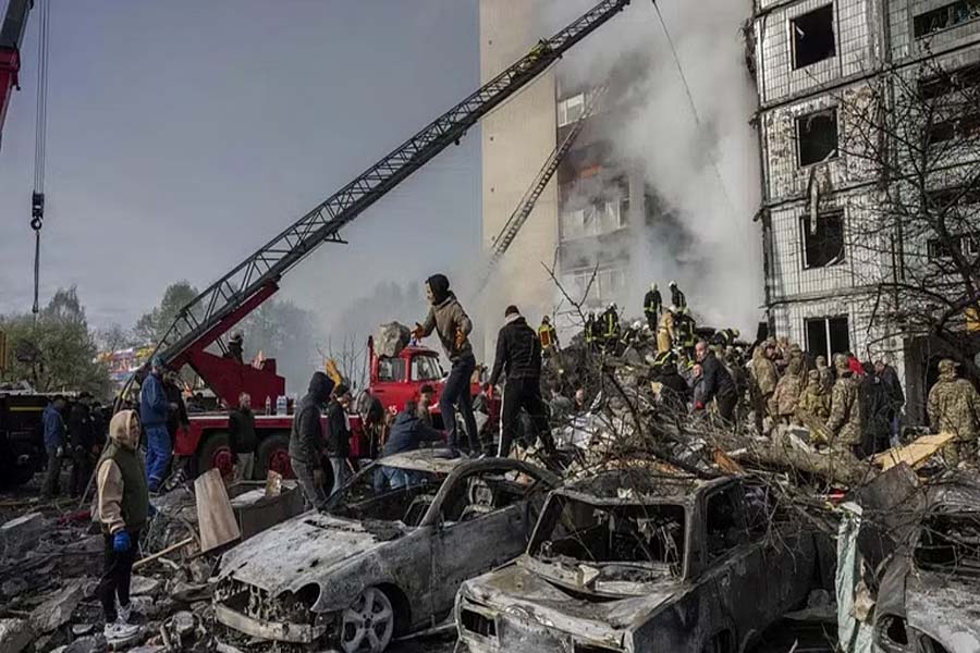 Russian missile and drone attack in Ukraine kills 16 people