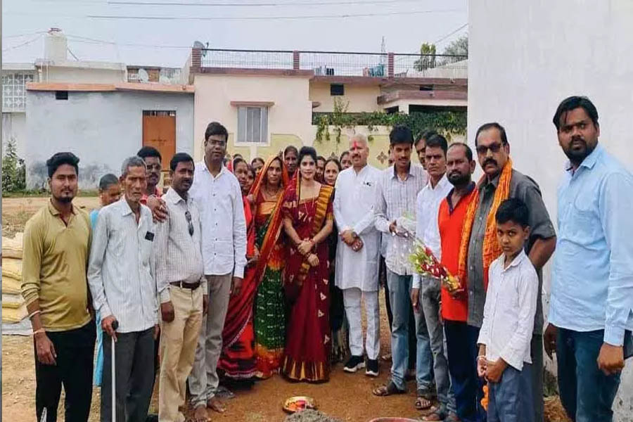Parliamentary Secretary did Bhumi Pujan for CC Road