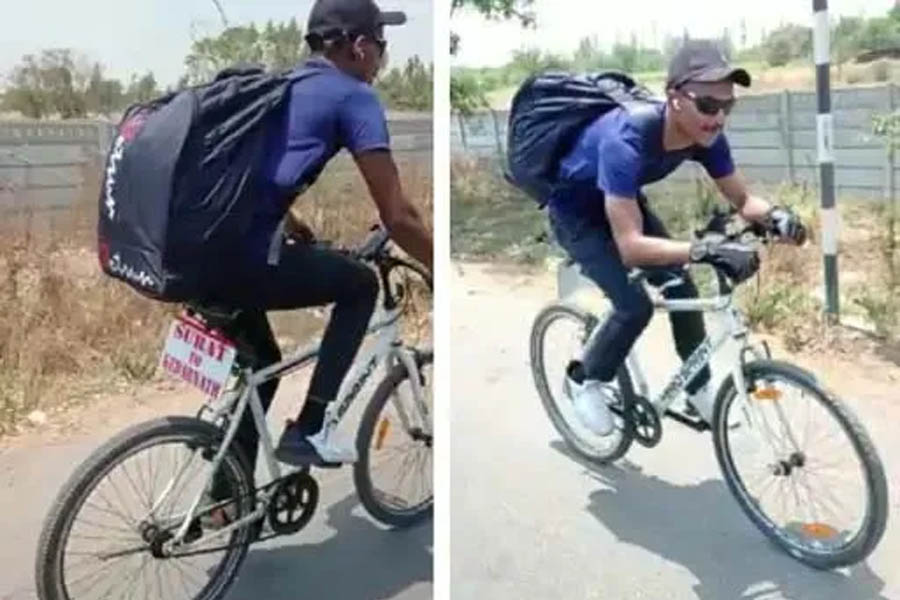 Surat: 12th class student went on a bicycle to visit Kedarnath Baba