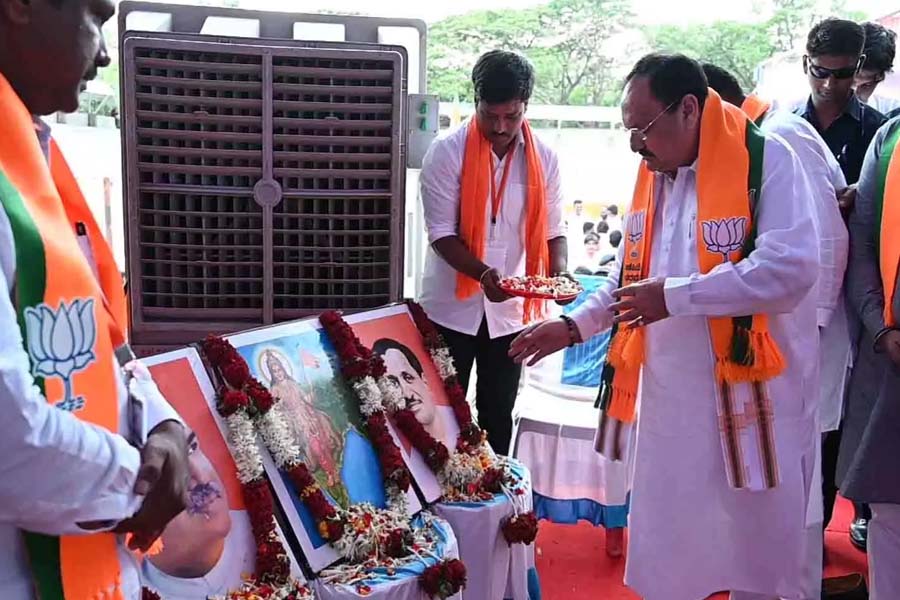 JP Nadda on Karnataka election tour