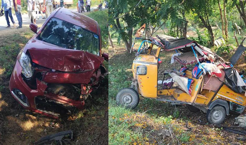 Horrific accident in Medak district, four killed in car collision with auto