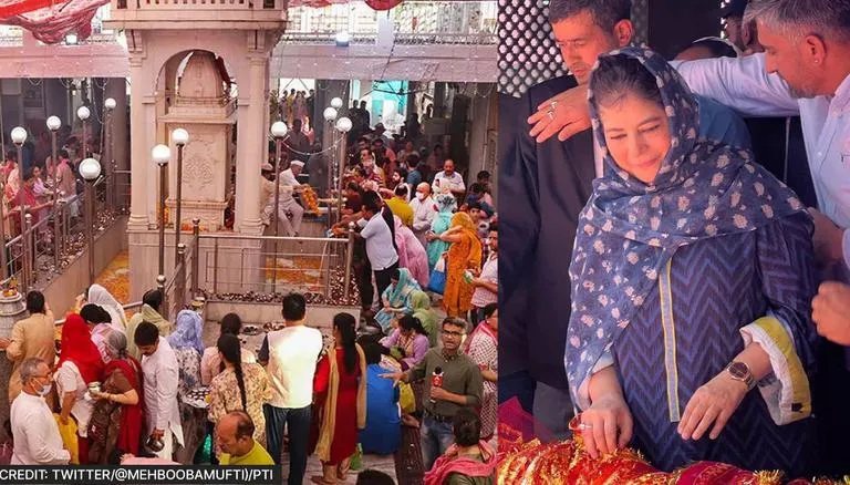 Kashmiri Pandits Celebrate Annual Kheer Bhawani Mela; PDP Chief Mehbooba Joins In