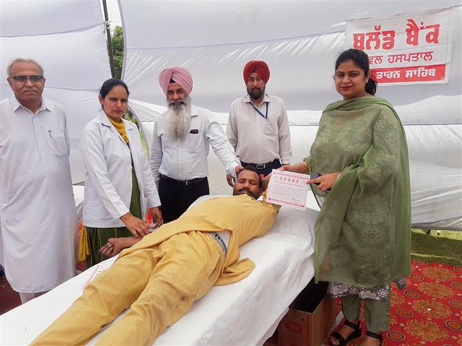 Donated 164 units of blood