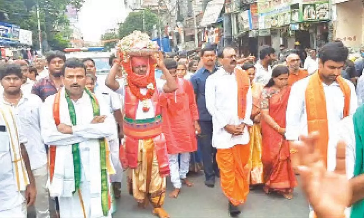 TTD presented Saree to Gangamma