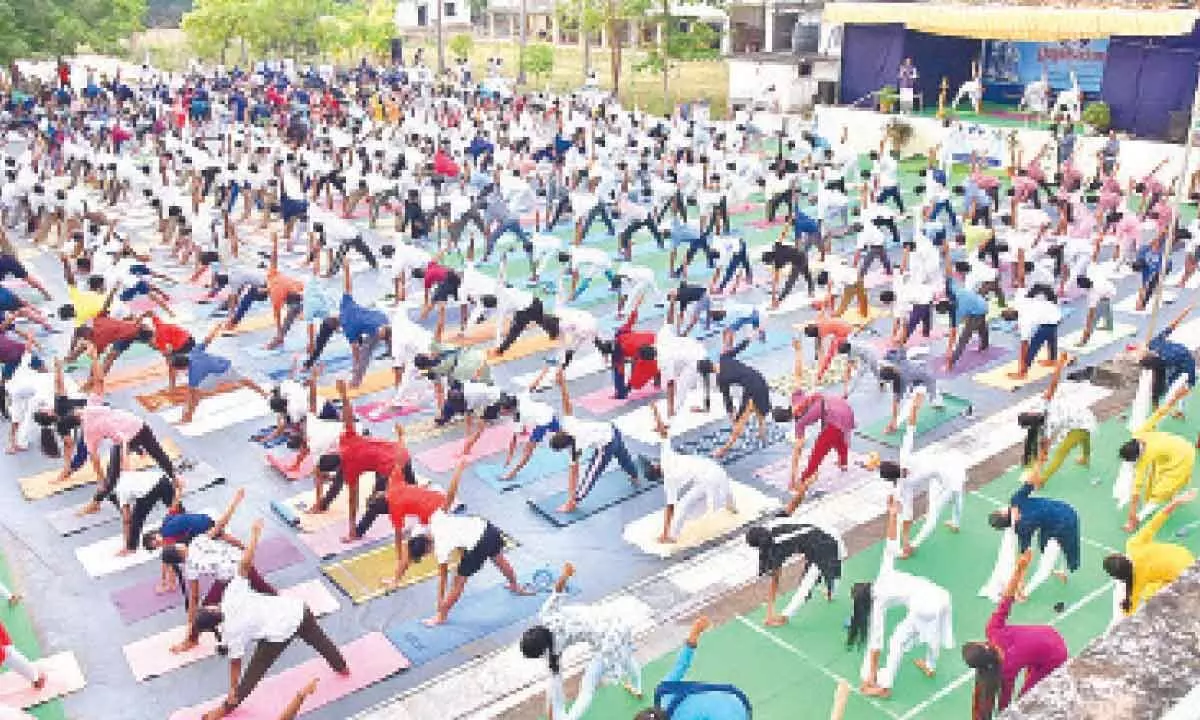 ‘Yoga festival’ held at Vizianagaram Fort