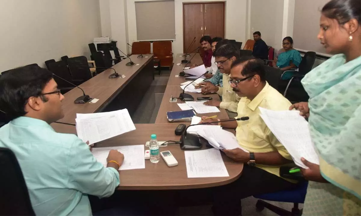 District Collector Harish held a review meeting on the Rurban scheme