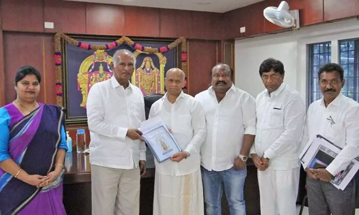 Bhoomi Pujan for the construction of Lord Venkateswara Temple at Karimnagar on May 31