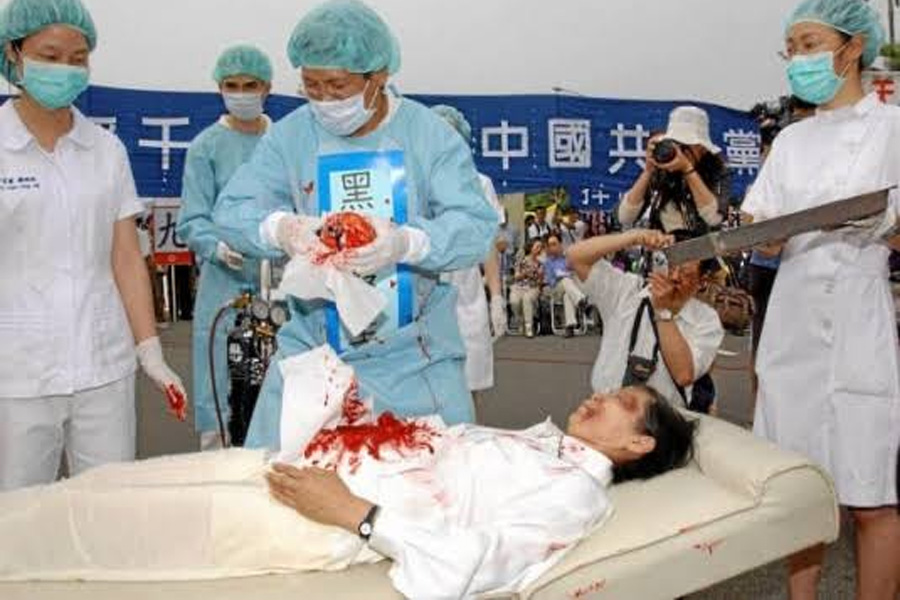 peaceful appeal of Falun Dafa practitioners