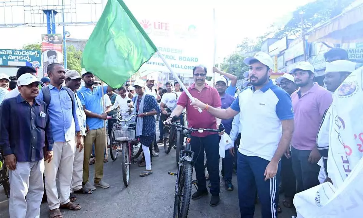 Inauguration of cycle rally to spread awareness about environment