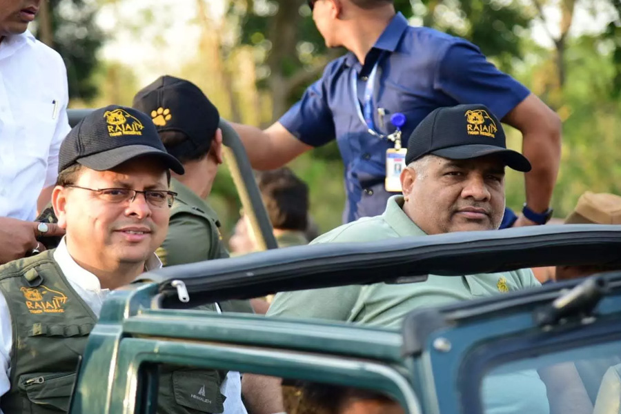CM Pushkar Singh Dhami visited Rajaji National Park with Union Minister