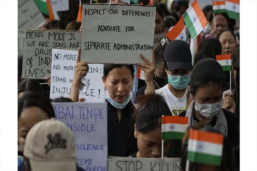 Indigenous Women From Manipur Tribes Stage Protest At Jantar Mantar