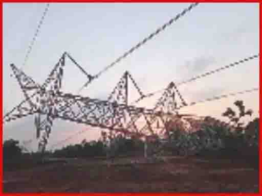 High tension tower collapsed, the company suffered a loss of 50 lakhs