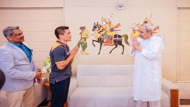 CM Naveen Patnaik buys first ticket for Intercontinental Cup 2023