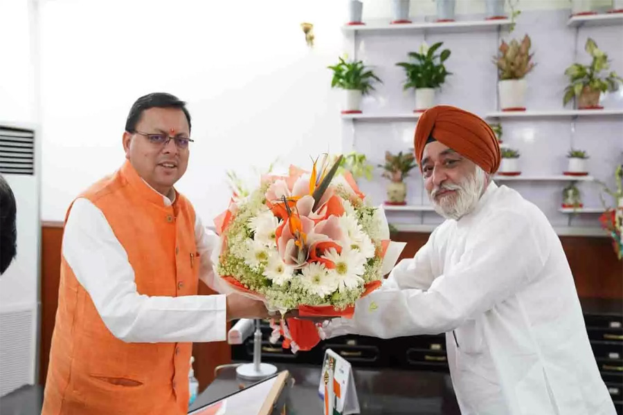 Narendrajit Singh Bindra met Chief Minister Pushkar Dhami