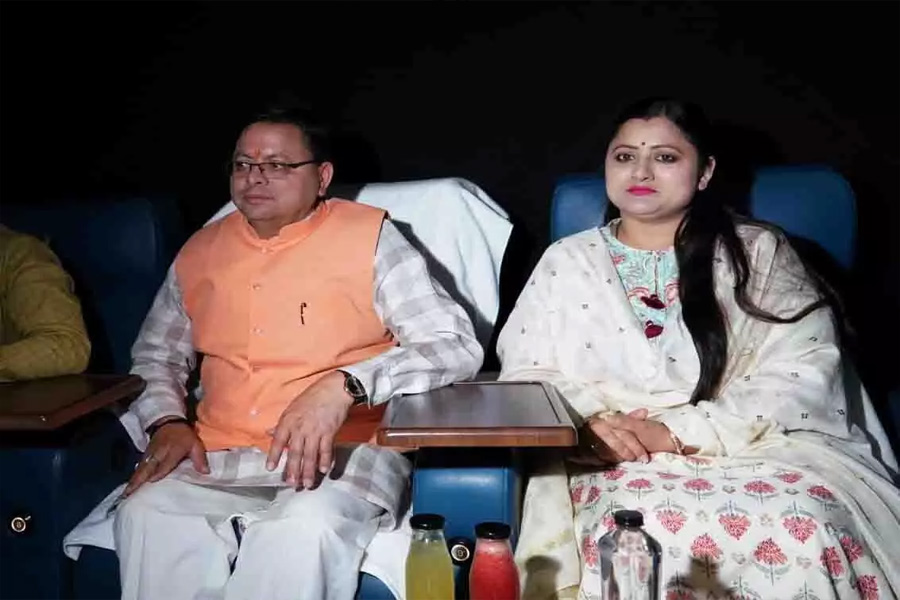 Chief Minister Pushkar Singh Dhami watched the film Kerala Story