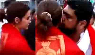 ‘Adipurush’ director kisses Kriti Sanon in Tirupati temple, criticized