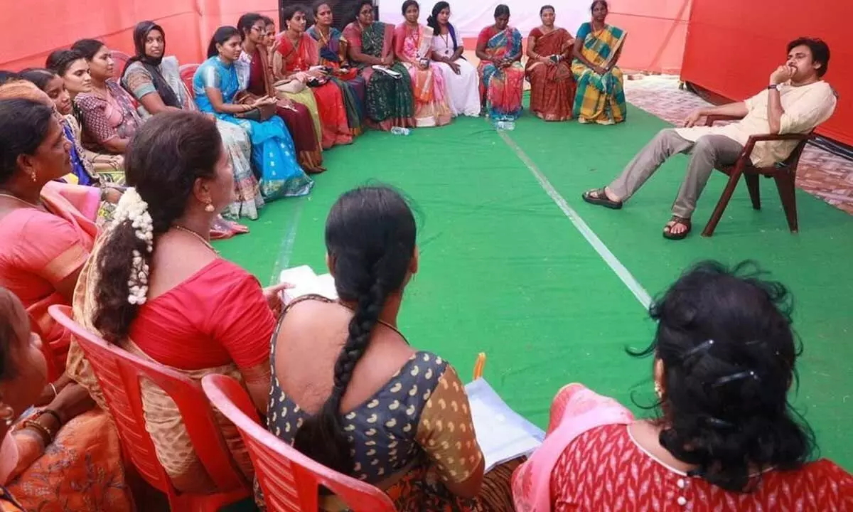 Pawan Kalyan pats women who opt for employment schemes
