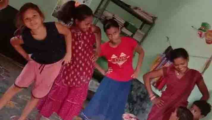 Children did yoga in Anganwadi centers