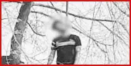 Dead body found hanging of a young man on a tree