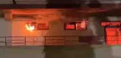 There was chaos due to fire in the coffee house