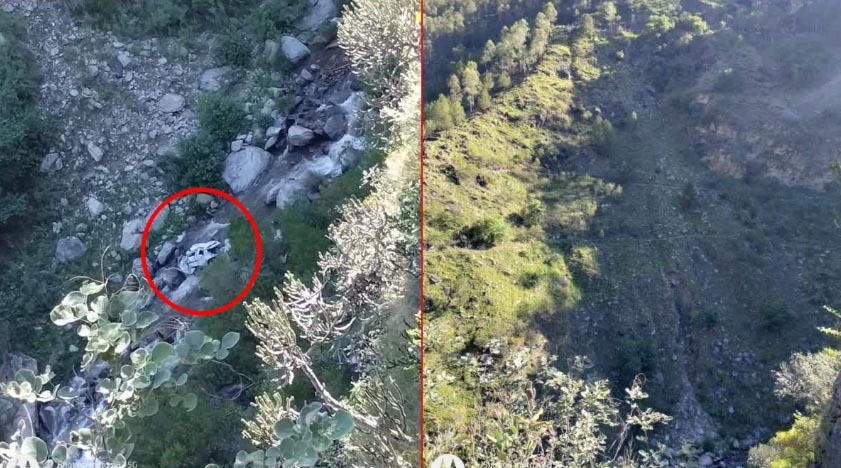 Car fell into deep gorge, four killed, one seriously injured