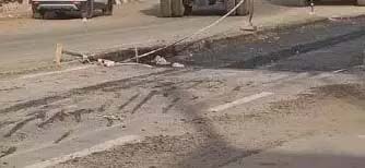 Sand stolen at 4 in the morning, mafia doing bad condition of the road