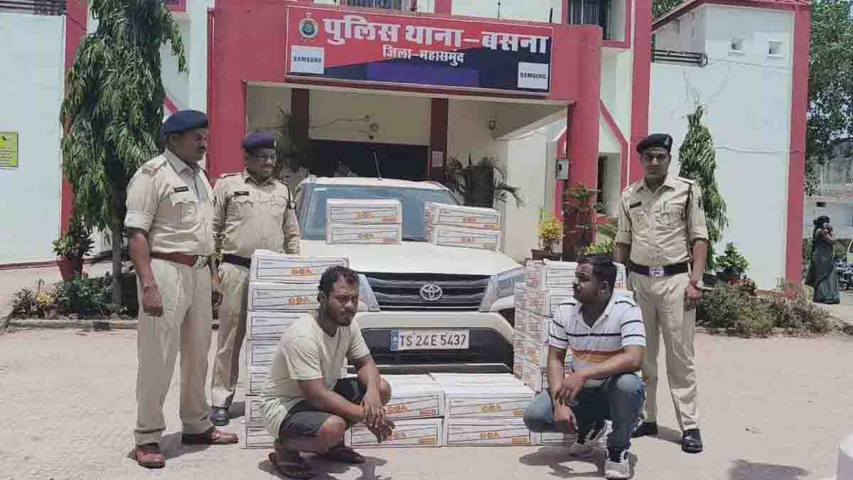 Liquor transportation by car, 39 boxes found in checking
