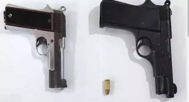 2 loaded pistols and 33 cartridges recovered from the youth, accused arrested