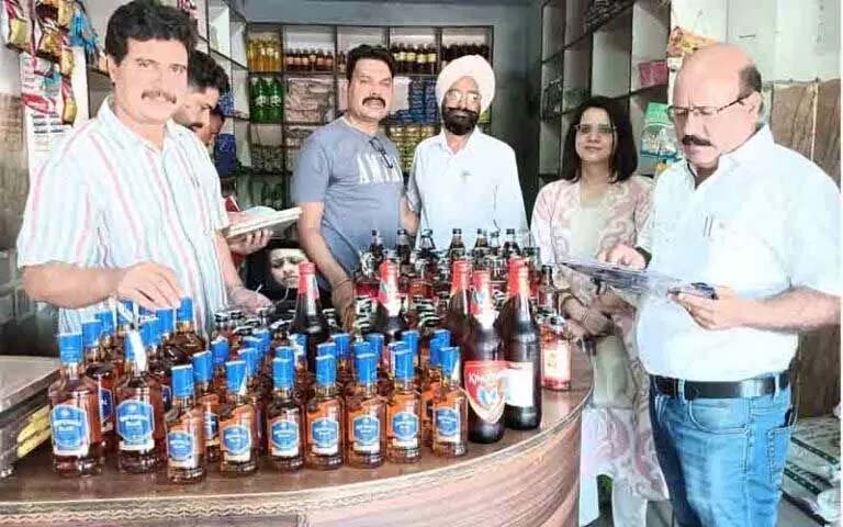 A large consignment of illegal liquor recovered from the store