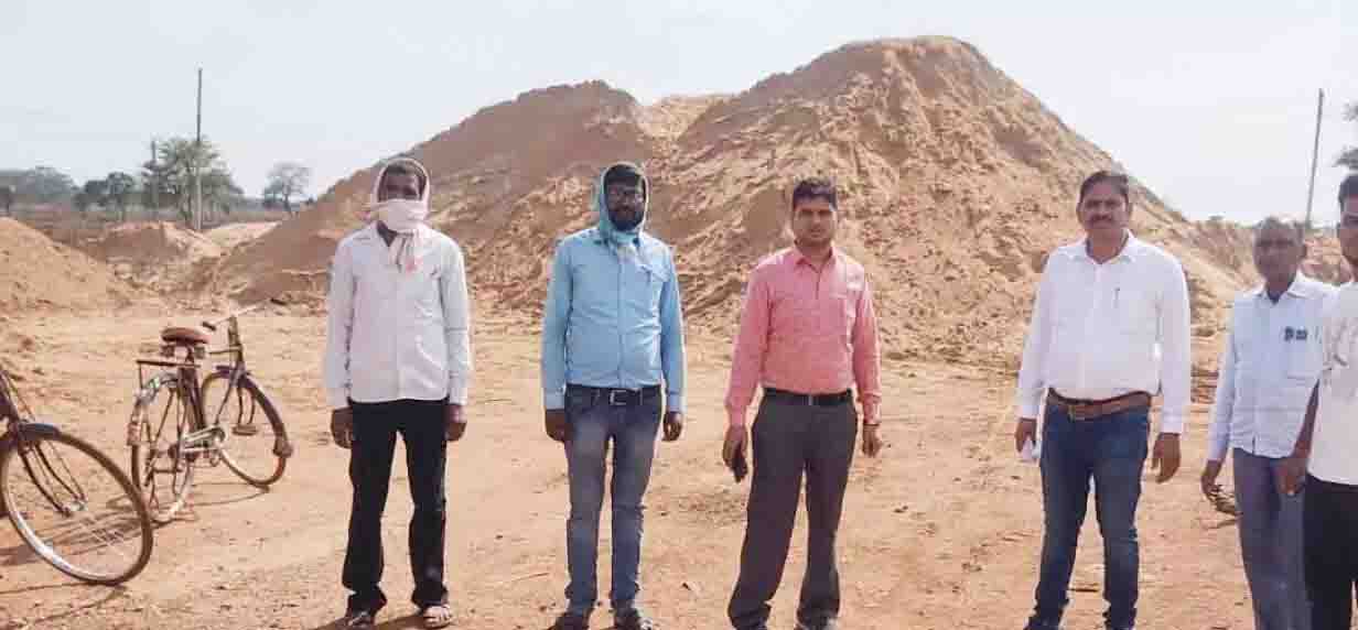 Naib Tehsildar raided, seizure action on illegal storage of sand