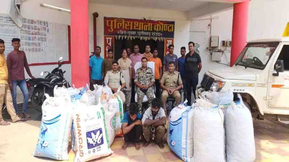 57 lakh ganja found in pickup, interstate smuggler caught
