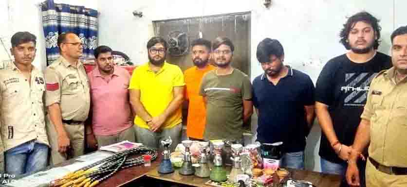 Police raid in hookah house, 6 youths arrested