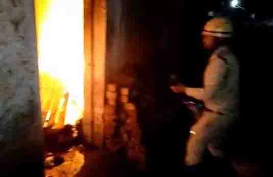 In the cylinder blast accident, all the things in the house were burnt to ashes