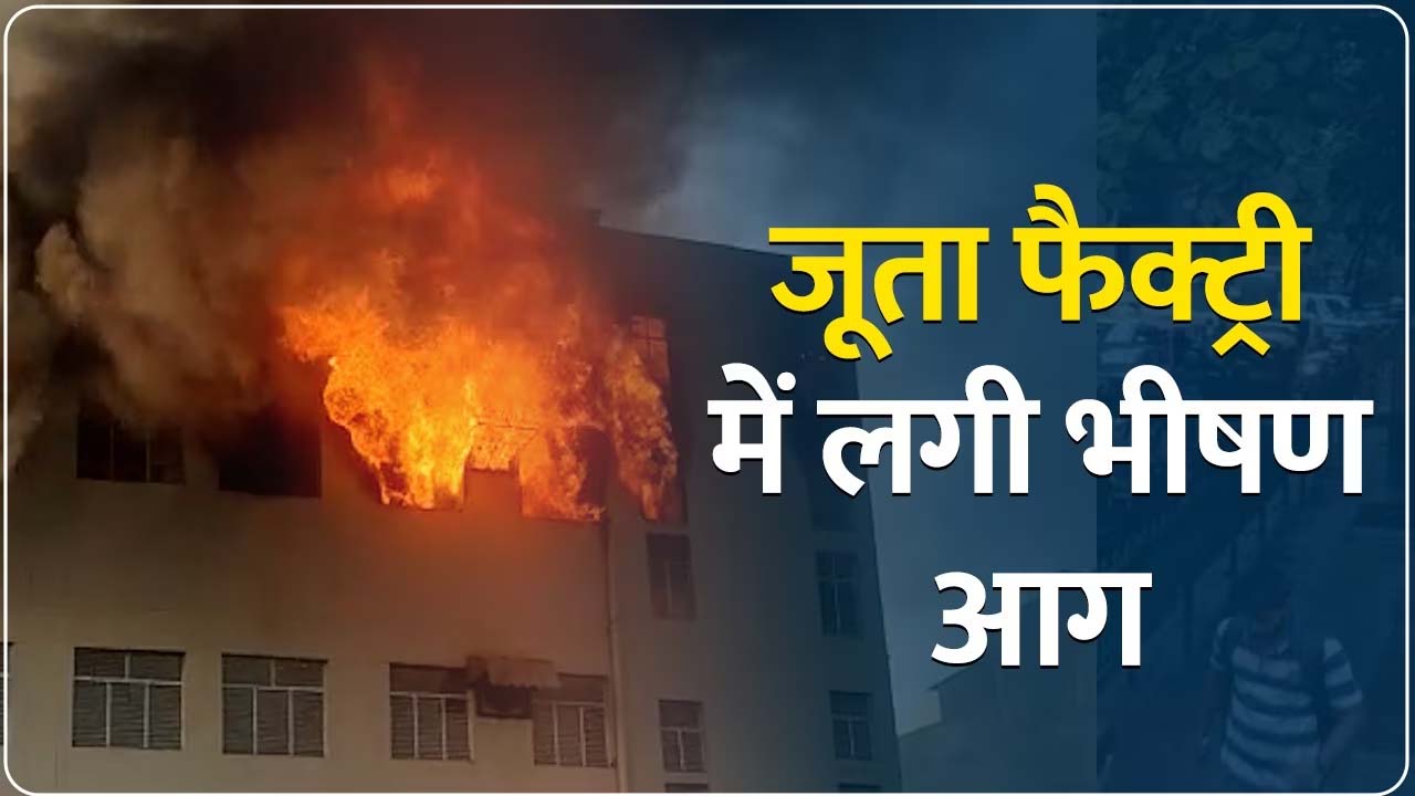 Fierce fire in shoe factory, loss of lakhs