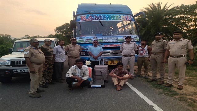 Gajapati: Lakhs worth ganja seized from passenger bus; 2 arrested