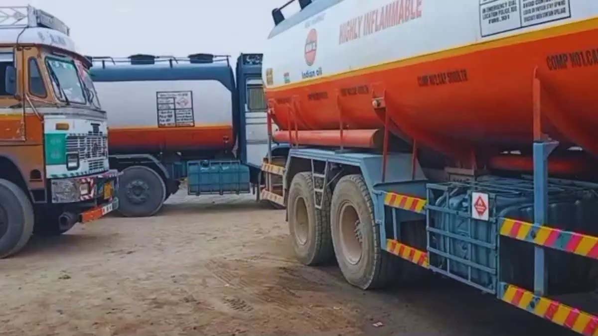 Illegal stock of petrol diesel busted, 3 tankers seized
