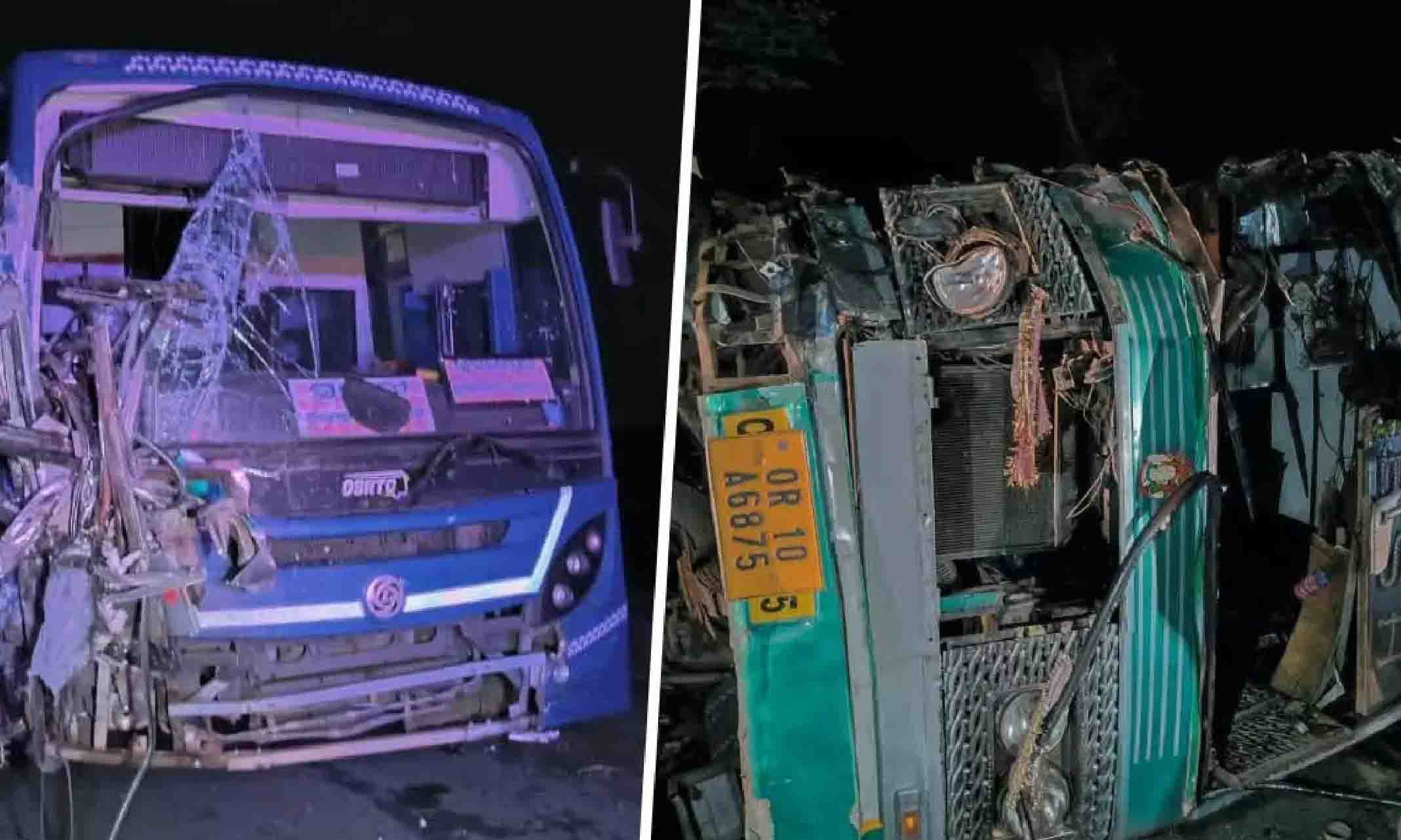 12 people died in a fierce collision of two buses