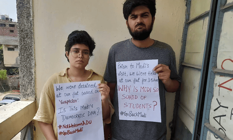 Ahead of PM Modi’s visit, 2 DU students locked up inside flat by cops
