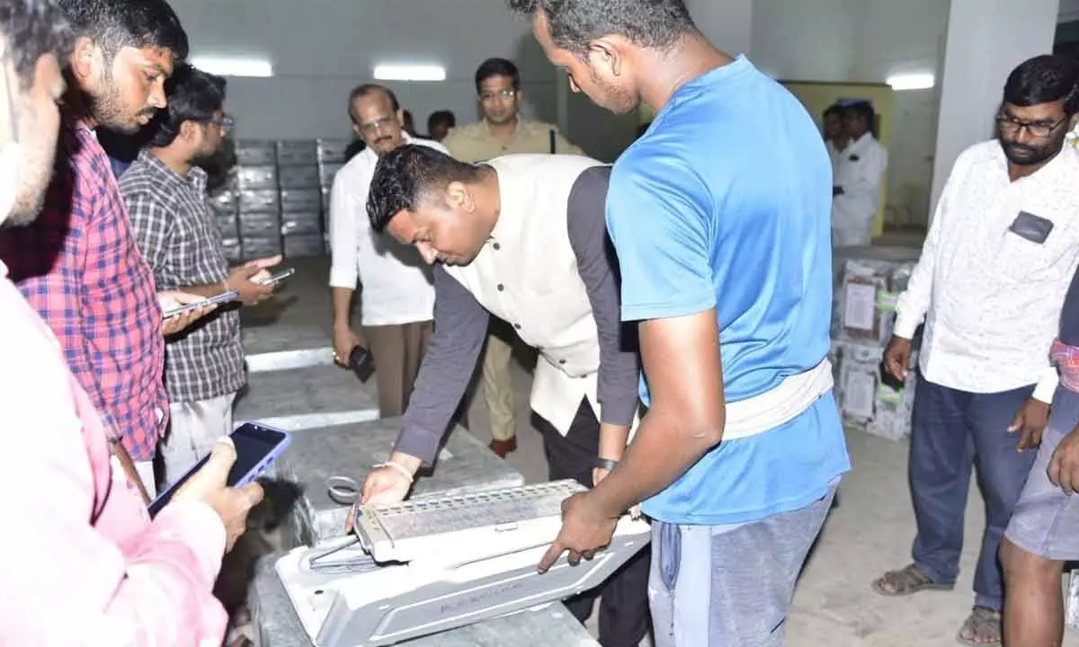 Parvathipuram district got EVMs