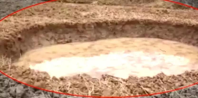15 feet deep pit in the field, the farmer was shocked